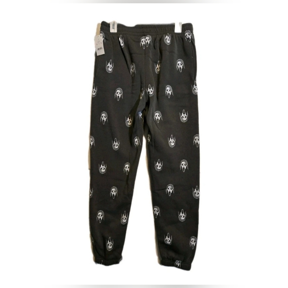 Ghost Face Scream Lg Faded Black/Dark Gray Sweat Pants Unisex Rare LG Y2K